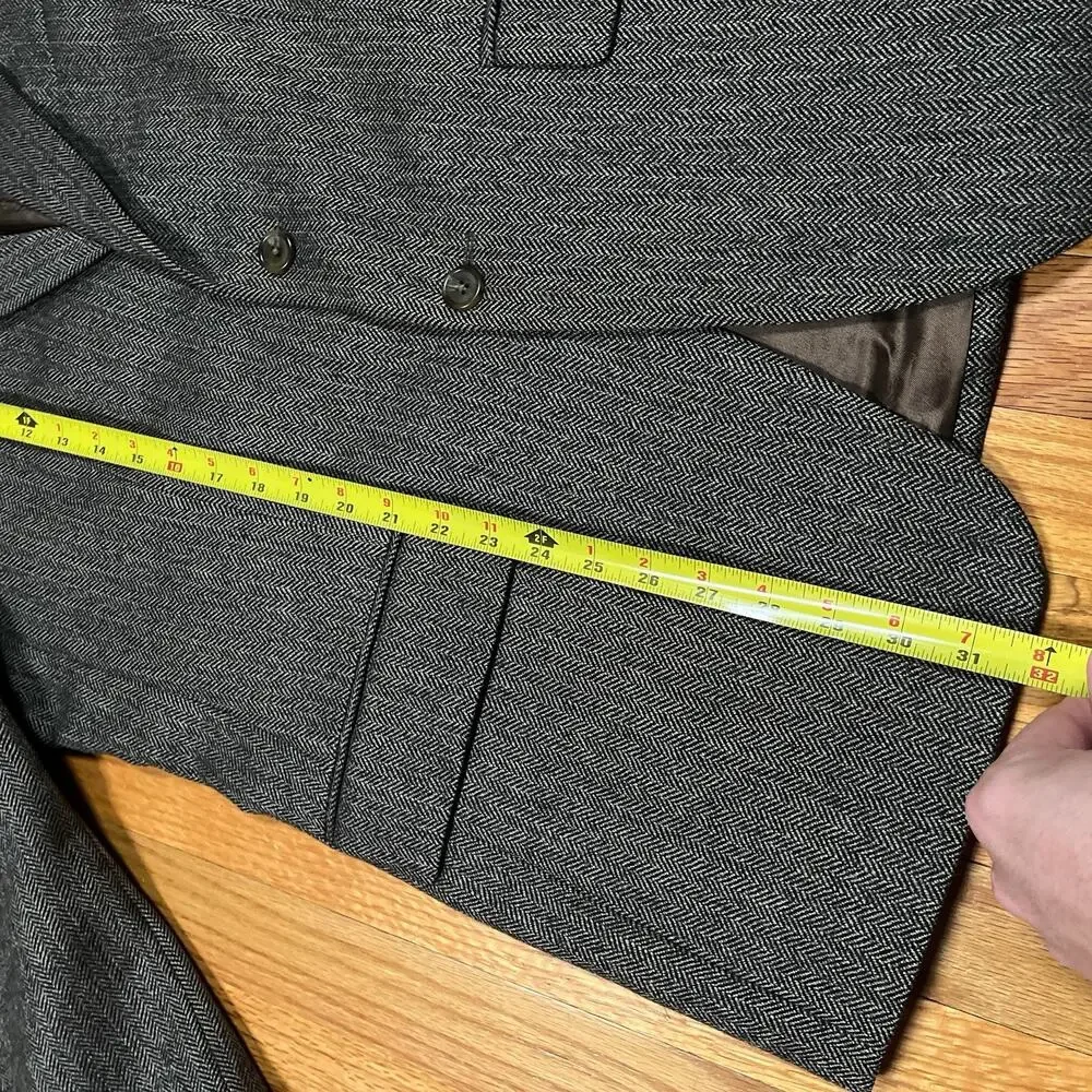 Polo University Club Ralph Lauren Herringbone Wool Tweed Sport Coat Blazer 42”